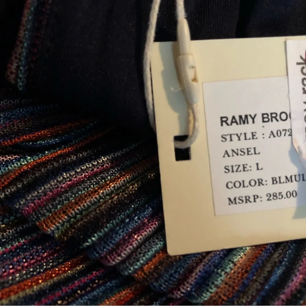 NEW NWT RAMY BROOK Tank Top Ansel Metallic Blouse